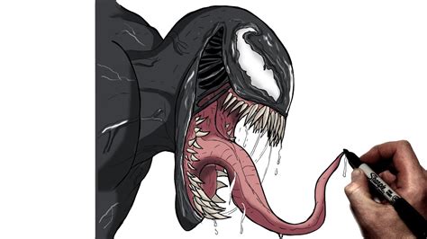 How to Draw Venom (Marvel) VIDEO & Step.